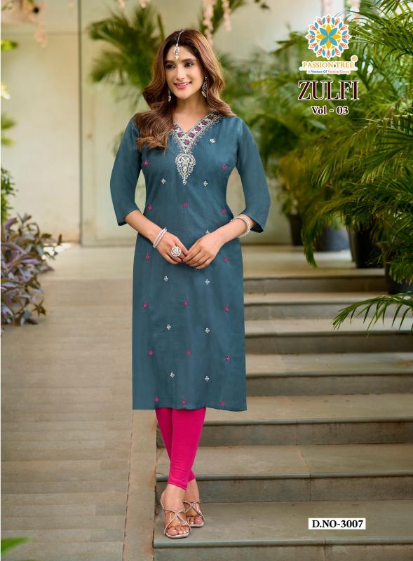 Passion tree zulfi vol 3 buy kurtis wholesale online india